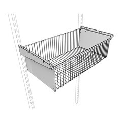 Корзина выдвижная металлическая белая 563х440х181 мм Титан-GS - фото 4