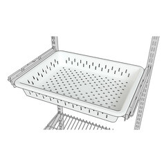 Корзина выдвижная пластиковая белая 555х430х85 мм Титан-GS - фото 4