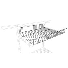 Корзина металлическая белая 903х440х85 мм Титан-GS - фото 3