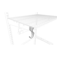 Крючок универсальный металлический белый Титан-GS - фото 4