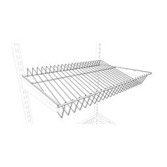 Полка для обуви металлическая белая 903х406 мм Титан-GS - фото 2