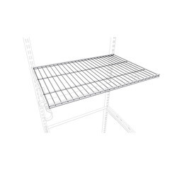 Полка сетчатая металлическая белая 1203х306 мм Титан-GS - фото 3