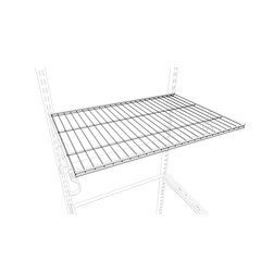 Полка сетчатая металлическая белая 603х406 мм Титан-GS - фото 3