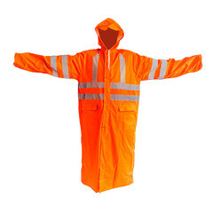 Плащ влагозащитный унисекс полиэстер с ПВХ покрытием КМ (one size) рост 180-186 см оранжевый (686883) - фото 1