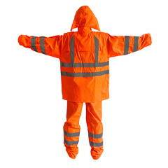 Костюм влагозащитный унисекс полиэстер с ПВХ покрытием КМ (one size) рост 180-186 см оранжевый - фото 2