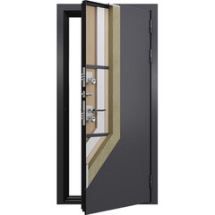 Дверь входная с терморазрывом Mastino Титан правая букле графит - эмаль молоко 880х2050 мм - фото 4