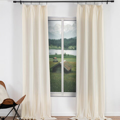 Штора вельвет белая 150х270 см Casa Conforte Holland Вельвет (2 шт.) (6176926) - фото 3