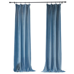 Изображение товара Штора вельвет голубая 150х270 см Casa Conforte Holland Вельвет (2 шт.) (6176927)