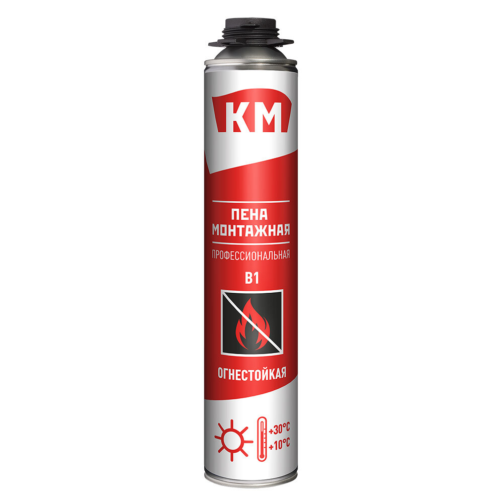 Пена монтажная профессиональная КМ B1 огнестойкая 745 мл