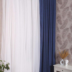 Штора рогожка синяя 200х270 см Mona Liza Софт-рогожа (МЛ703/22) - фото 2