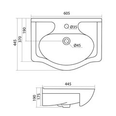 Раковина для тумбы Santek Селигер 60 см (1.WH11.0.268) - фото 9