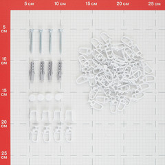 Карниз потолочный пластмассовый двухрядный 280 см белый - фото 2
