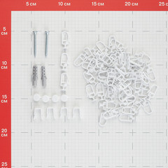 Карниз потолочный пластмассовый двухрядный с блендой 200 см белый - фото 2