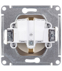 Розетка Systeme Electric Glossa встраиваемая бежевая со шторками (GSL000245) - фото 3