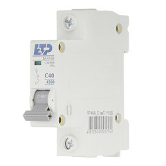 Автоматический выключатель модульный ETP ВА 47-63 1P 40А тип C 4,5 кА 230/400 В (11125) - фото 2