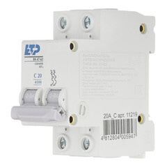 Автоматический выключатель модульный ETP ВА 47-63 2P 20А тип C 4,5 кА 230/400 В (11219) - фото 2