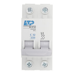 Автоматический выключатель модульный ETP ВА 47-63 2P 32А тип C 4,5 кА 230/400 В (11223) - фото 1