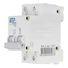 Автоматический выключатель модульный ETP ВА 47-63 2P 50А тип C 4,5 кА 230/400 В (11227) - фото 2