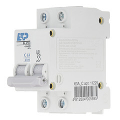 Автоматический выключатель модульный ETP ВА 47-63 2P 63А тип C 4,5 кА 230/400 В (11229) - фото 2