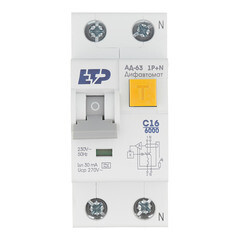 Автомат дифференциальный ETP АД-63 16А 1P+N тип A 30 мА 6 кА компактный (19053) - фото 1