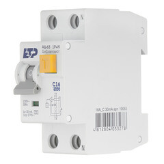 Автомат дифференциальный ETP АД-63 16А 1P+N тип A 30 мА 6 кА компактный (19053) - фото 3