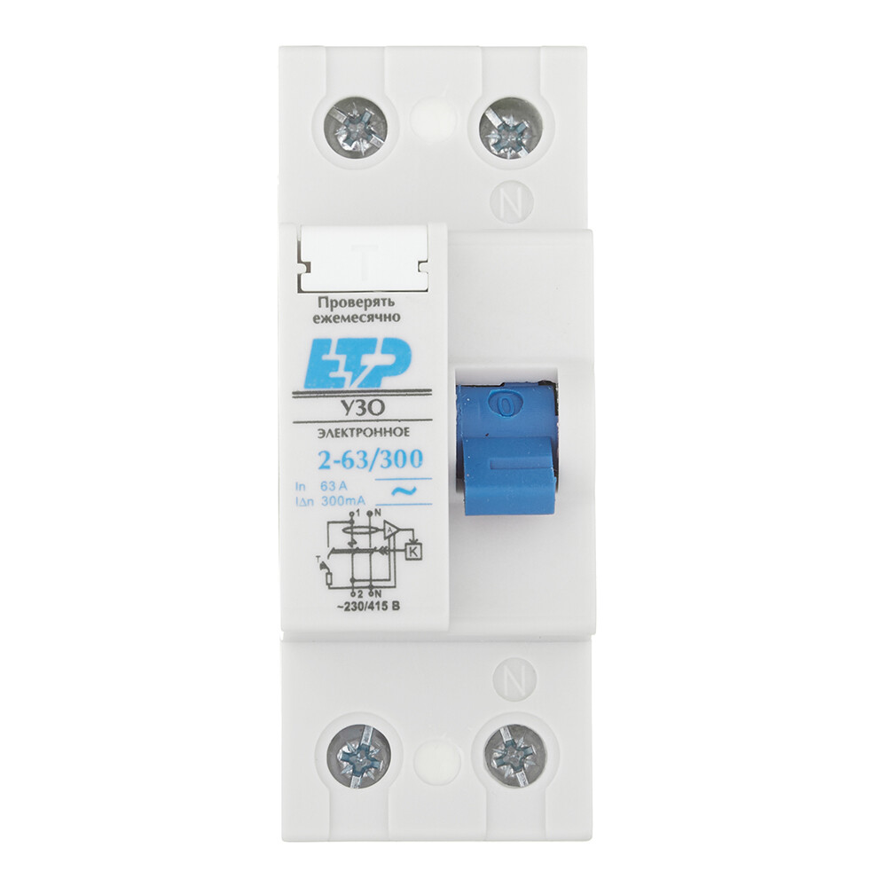 Изображение товара УЗО ETP DLF362 63А 1P+N тип AC 300 мА 4,5 кА компактное (18030)