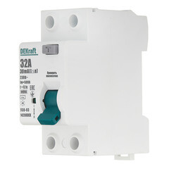 УЗО Dekraft УЗО-03 32А 1P+N тип AC 30 мА 6 кА компактное (14208DEK) - фото 3