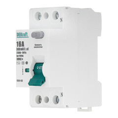 УЗО Dekraft УЗО-03 16А 1P+N тип AC 300 мА 6 кА компактное (14067DEK) - фото 3