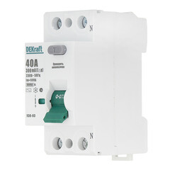 УЗО Dekraft УЗО-03 40А 1P+N тип AC 300 мА 6 кА компактное (14070DEK) - фото 3
