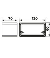 Соединитель пластиковый для плоских воздуховодов 60х120 мм с обратным клапаном - фото 2