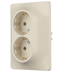Розетка Systeme Electric Glossa встраиваемая бежевая (GSL000224) - фото 4