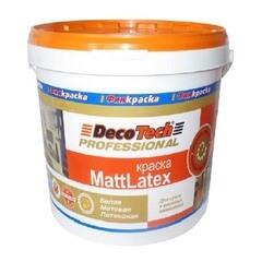 Краска DecoTech Маттлатекс влагостойкая 2,7л