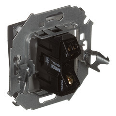 Выключатель Simon 15 одноклавишный встраиваемый алюминий с подсветкой (1591104-033) - фото 3