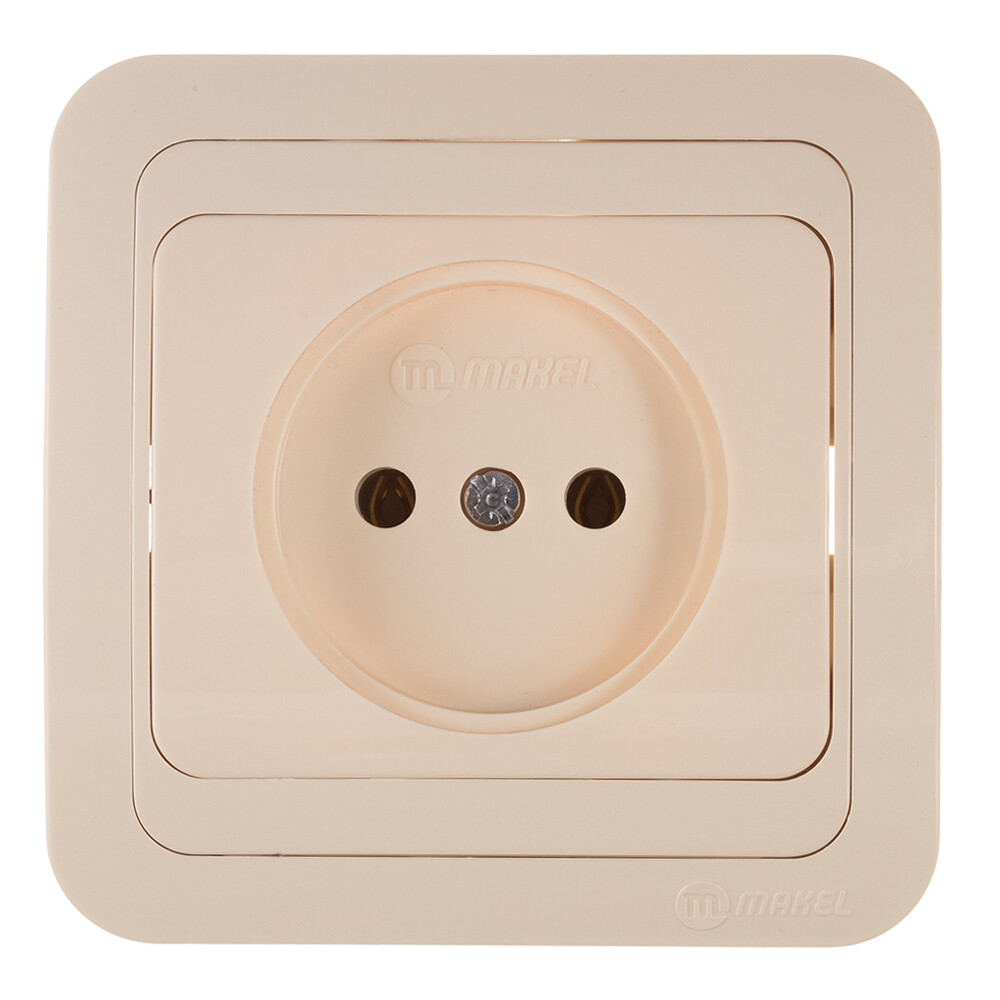 Изображение товара Розетка Makel Mimoza бежевая встраиваемая 25022