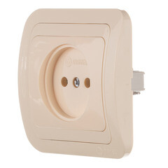 Розетка Makel Mimoza встраиваемая бежевая (25022) - фото 3