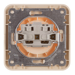 Розетка Makel Mimoza встраиваемая бежевая (25022) - фото 4