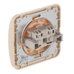 Розетка Makel Mimoza встраиваемая бежевая (25022) - фото 5