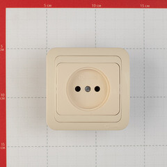 Розетка Makel Mimoza встраиваемая бежевая (25022) - фото 2