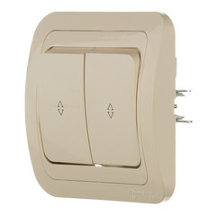 Переключатель Makel Mimoza двухклавишный встраиваемый бежевый (25026) - фото 4