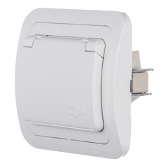 Розетка Makel Mimoza встраиваемая белая с крышкой (12009) - фото 5