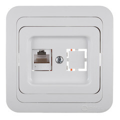 Изображение товара Розетка компьютерная Makel Mimoza встраиваемая белая RJ45 (12035)
