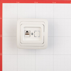 Розетка компьютерная Makel Mimoza встраиваемая белая RJ45 (12035) - фото 5