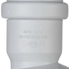 Переходник Pro Aqua Stilte Plus d40х58 мм пластиковый эксцентрический шумопоглощающий для внутренней канализации - фото 2