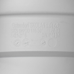 Отвод Ostendorf SKB d110 мм 30° пластиковый бесшумный для внутренней канализации (335110) - фото 2