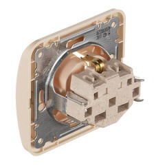 Розетка Makel Mimoza встраиваемая бежевая керамика (25008) - фото 4