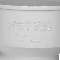 Отвод Ostendorf SKSW d58х40 мм пластиковый бесшумный для внутренней канализации (335940) - фото 3