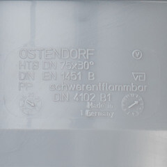 Отвод Ostendorf HTB d75 мм 30° пластиковый для внутренней канализации (113110) - фото 9