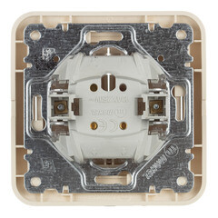 Выключатель Makel Mimoza двухклавишный встраиваемый бежевый (25003) - фото 3