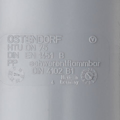 Муфта Ostendorf HTU d75 мм пластиковая для внутренней канализации (113500) - фото 2