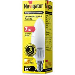 Лампа светодиодная Navigator E14 4000К 7 Вт 220-240 В свеча диммируемая - фото 3